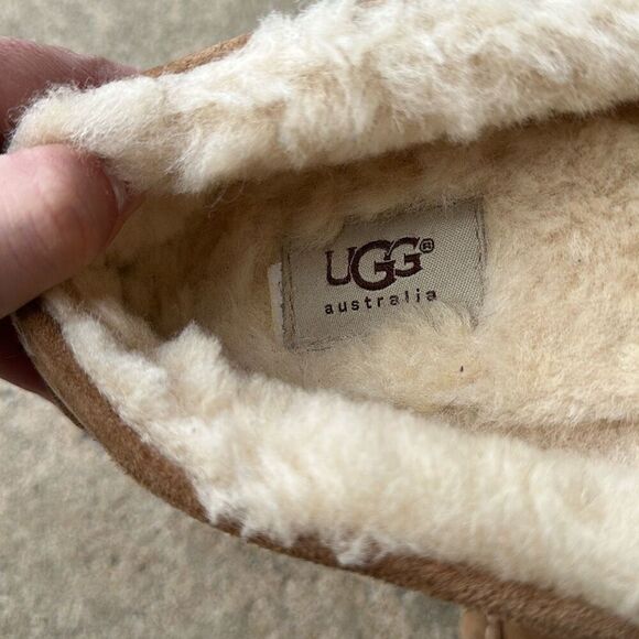 Ugg Ansley Chestnut Brown Suede Moccasin Slippers Women’s Sz 8 - Picture 6 of 11